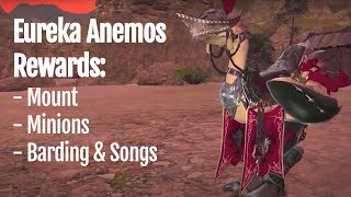 FFXIV Eureka Anemos Rewards Mount Minions Barding Songs  Stormblood [upl. by Martinelli776]