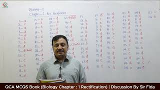 QCA MCQS Book 9th Edition Biology Chapter 1 Rectification By Sir Fida Hussain  QCA [upl. by Ahtiekal]