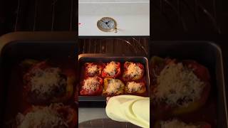 Stuffed Peppers Recipe Easy and Delicious explore shorts shortvideo viral baking trend [upl. by Savadove]