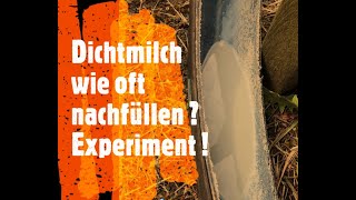 wieviel Dichtmilch nachfuellen am MTB  Fahrrad Experiment amp Analyse  Temperaturabhängig [upl. by Uamak848]