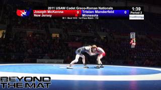 Cadet Greco Final 112  Joey McKenna NJ vs Tristan Manderfeld MN [upl. by Farlee]