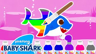 Baby Shark Coloring Fun  Coloring Activity  Baby Shark Toy Show  Toy Review  Baby Shark Official [upl. by Liebermann]