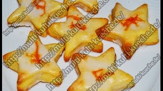 Orangen Sterne  Plätzchen  Weihnachten  cookie  Christmas [upl. by Aizatsana]