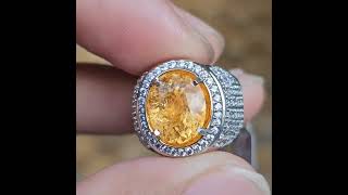 Natural Yellow Topaz Brazil None 495 carats memo MRI lab topaz gemstone permata yellowtopaz [upl. by Elvina995]