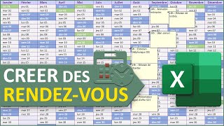 Insérer des rendezvous dans un calendrier en VBA Excel [upl. by Ahsieken]