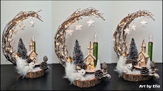 DIY Christmas Decorations ideas Decoratiuni de Craciun Aranjament de Craciun din crengi naturale [upl. by Koren]