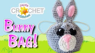 Bunny Rabbit Drawstring Bag  Crochet Pattern amp Tutorial [upl. by Virgilia]