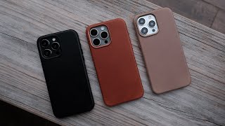 Bare Skin Case FullGrain Leather Case for iPhone 15 Pro amp 15 Pro Max [upl. by Htaek]