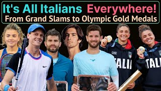 Its Italians Everywhere From Tennis Grand Slam Titles to Paris Olympics Gold Medal They Dominated [upl. by Dorothi194]