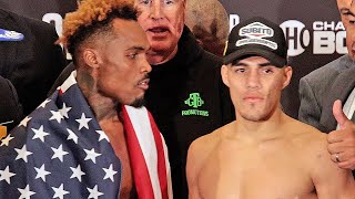 JERMELL CHARLO REFUSES TO BREAK STARE DOWN WITH BRIAN CASTANO IN INTENSE FULED WEIGH IN  FULL VIDEO [upl. by Aicilram555]