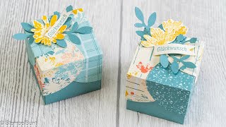 Box mit raffiniertem Deckel  Goodie  Anleitung  StampinUp® [upl. by Canada]