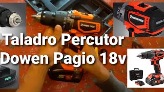 Taladro atornillador Dowen Pagio a bateria recargable 18 volt con tecnologia brushless sin carbones [upl. by Sarena]