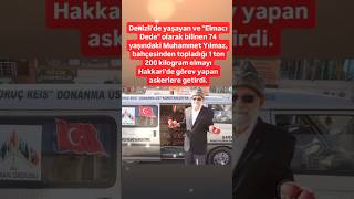 74 YAŞINDAKİ MUHAMMET YILMAZ ELMACI DEDE 1 TON ELMALARI HAKKARİDE GÖREV YAPAN ASKERLERE GETİRDİ [upl. by Frederich]