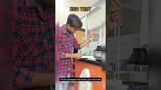 ESR test  westergren tube method ESR test  esrtest shorts short viral sedimentation youtube [upl. by Auhsot]