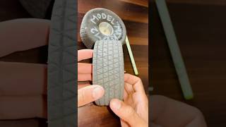 Tread cutting on PVC rubber front tyres of tractor homemade toy [upl. by Lahey]