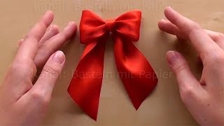 Schleife binden zum Geschenke verpacken 🎀 DIY Geschenkschleife zum Geschenk dekorieren basteln [upl. by Akayas]