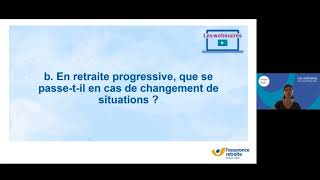 Webinaire retraite progressive et cumul emploi retraite [upl. by Oreves]