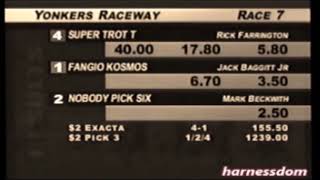 2000 Yonkers Raceway SUPER TROT T Rick Farrington [upl. by Lanie]