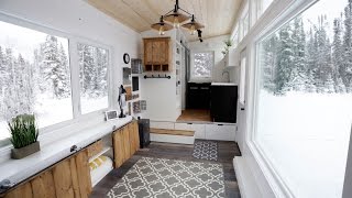 Open Concept Modern Tiny House with Elevator Bed anawhite [upl. by Ayocal]