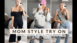 Mom Style Try On 2022  Casual Outfits For Moms  Mom Styles Outfits 2022 [upl. by Sucram266]