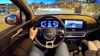 New KIA Sportage 2022  NIGHT POV test drive amp REVIEW 150 HP petrol manual [upl. by Lletnuahs]