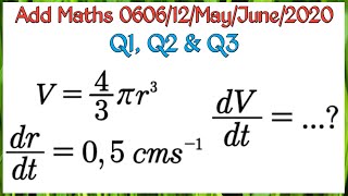 060612MJ20 worked solution  2020 IGCSE Add Maths [upl. by Adiaros]