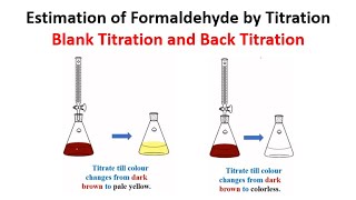 Estimation of Formaldehyde by Titration  Blank and Back Titration  Redox Titration [upl. by Lazaro488]