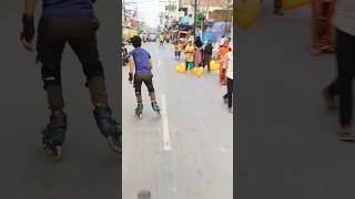 crazy girl reaction to skating viral video Indian skater boynewsonglove inlineskatingskating [upl. by Sirref]