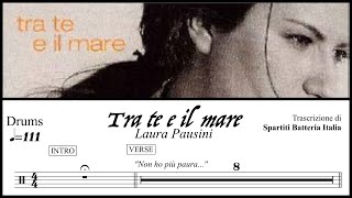 Tra te e il mare  Laura Pausini drumless  spartito PDF [upl. by Avilo]