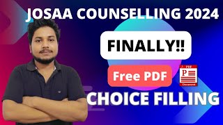 Josaa Choice Filling 2024  Josaa Choice Filling pdf 2024  Free Choice Filling of Josaa 2024 [upl. by Arndt443]