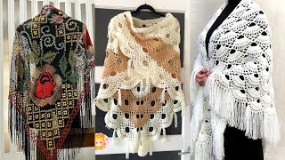 Top 50 Stylish Crochet Cotton Yarn Caplet Ponchos And Cap Shawl Style Bridal Wear Caplet Shawl2024 [upl. by Kuo]