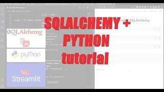 SQLalchemy  Python Tutorial using Streamlit [upl. by Htebharas292]