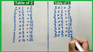 Learn Table of 2 and 3 in English  Multiplication Table of 2 and 3  Table of 2  Table of 3  123 [upl. by Cathyleen]