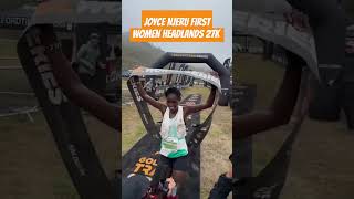 JOYCE NJERU FIRST WOMEN HEADLANDS 27K trailrunning running hardlopen [upl. by Llekcor]