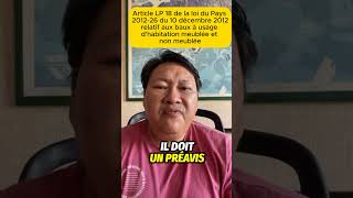 le délai de préavis pour résiliation bail location à usage dhabitation [upl. by Ambie624]