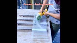 5mm glass 3cm 4cm 5cm Square Cutting 🙆‍♂️👀 [upl. by Sesom261]