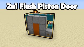 Simple 2x1 Flush Piston Door Minecraft Java 121 [upl. by Phox336]