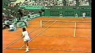 Gabriela Sabatini v Steffi Graf French Open 1987 pt1 [upl. by Yrollam]