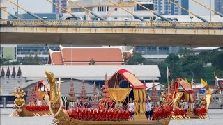 Im so Proud  Thai King 🤴🏽 Royal Barage Preccession Long live the King 🤴🏽 OnlyThailand 🇹🇭❤️ [upl. by Engelhart588]