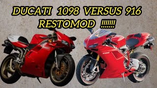 46 ducati 1098 versus ducati 916 Restomod [upl. by Ellicott584]