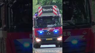 Brandweer Teunis Amsterdam naar een inzet in Zaandijk feuerwehr firebrigade emergency 112 911 [upl. by Nasas]