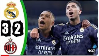 Mbappe First Match  Real Madrid vs Ac Milan 3 2  All Goals amp Highlights 2024 [upl. by Etolas90]