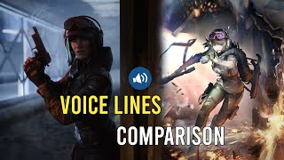 Operator Voice Line Comparison  Arknights X R6 Siege Part 2 [upl. by Atinyl]