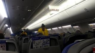 Belavia Airline in flight safety video English and русский [upl. by Ecinrahs897]