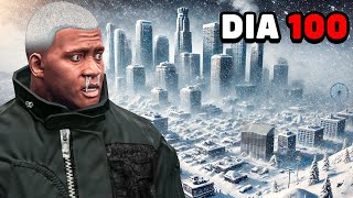 SOBREVIVÍ 100 DÍAS a una TORMENTA de NIEVE en GTA 5 [upl. by Knight]