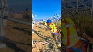 Photovoltaic panel bracket installation process [upl. by Namsaj]