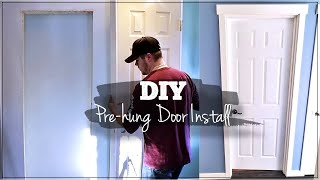 How to install a Prehung Interior Door for beginners [upl. by Martica662]