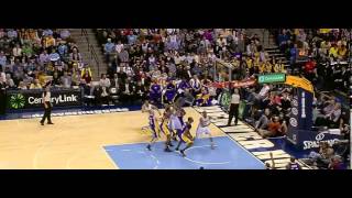 Metta World Peace catches Kenneth Faried with an elbow [upl. by Hultin]