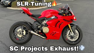 2023 Ducati Panigale V4S Gets SC Projects Exhaust Ducati Panigale V4S [upl. by Franciscka]