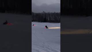 Devan Hamiltons first snowmobile ride [upl. by Mcnutt]